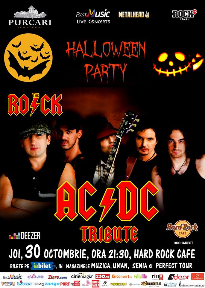 Halloween Party cu The R.O.C.K. Tribut AC/DC la Hard Rock Cafe pe 30 octombrie!